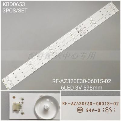 3PCS x LED Backlight Strip for 32E361S 32E3000 RF-AZ320E30-0601S-02 00630300-00 32D5-X5 6Leds 598MM