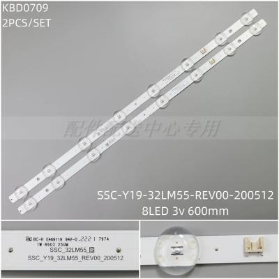 2PCS x LED Backlight Strip for 32LM577BPLA 32LM550BPLB 32LM576BPLD 32LK610BPLC 32LK198PLC 32LK510BPLD Y19-32LM55-REV00-200512