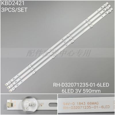 3pcs x 32 inch Universal LED Backlight Lense Aluminum Plate Strips for Sam-sung L-G Kon-ka Sh-arp TV 6-LEDs 590mm 3v