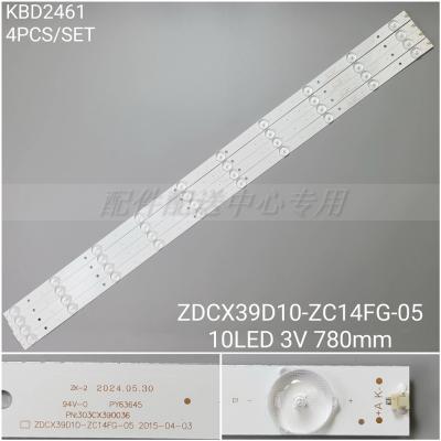 4PCS x LED Backlight Strip for 40LEM1010/T2C 303CX390036 RB-39K105T2S ZDCX39D10-ZC14FG-05 10Leds 780MM