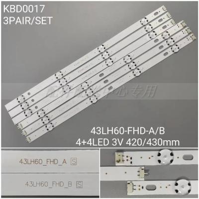 6Pcs x LED Backlight for 43INCH_FHD_A/B S 151002 43uh619v 610V 620V 6030 6407 HC430DGN-SLNX1 UF64_UHD_A 43UF6409 43LH60