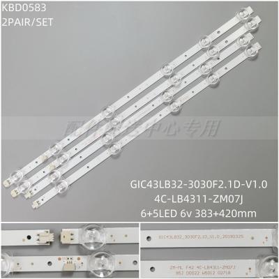 4PCS x LED Backlight Strip for 43UE6420 43UD6426 LVU430NDEL VLVF430NDEL 430DJ1-Q01 GIC43LB32_3030F2.1D 4C-LB4311-ZM07J