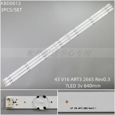 3Pcs x LED Backlight for 43''V16 ART3 2665 Rev0.31 43LW340C 340H 43LH604V 615V 630V LC430DUE 6916L-2665A 2550A