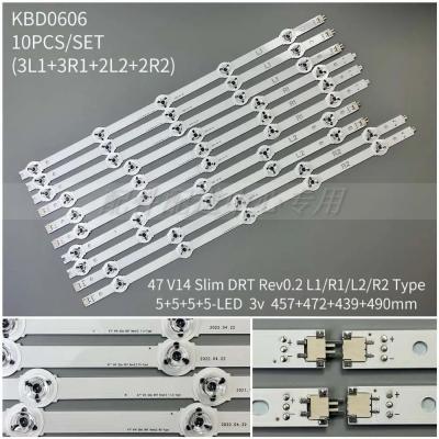 10Pcs x LED Backlight for 47'' V14 Slim DRT Rev0.2 1 L1 R1 L2 R2 TX 47AS750E 47ASM651 47ASR750 47ASM651E 47AS670H 47AS740