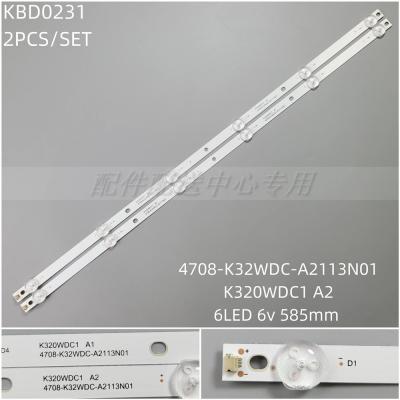 2pcs x 32inch LED Backlight Strip for 32PHF5082/T3 4708-K32WDC-A2113N01 A1113N01 K320WDC2B K320WDC1 A2 6LED 583mm 6V