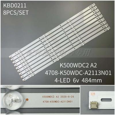 8Pcs x LED Backlight for Polaroid 50'' K500WDC2 4708-K50WDC-A2113N01 50PUT6023 50USK1810T2 P50FN0117K P50FN117K 4-LED