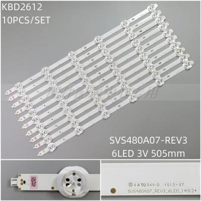 10PCS x LED Backlight Strip for 48PFS6909 48PFS6959 LED48B800N 48PFK6949/12 LTA480HW03 LTA480HJ01 SVS480A07-REV3 6Leds 505MM