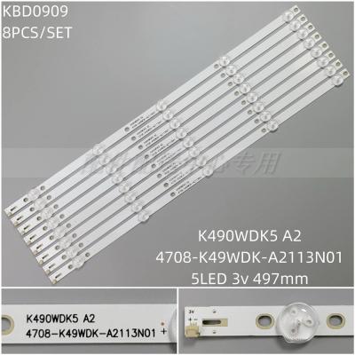 8PCS x LED Backlight Strip for 49LK5400BUA K490WDK5LZ350A100K K490WDK5L8350A100K K490WDK5 A2 4708-K49WDK-A2113N01