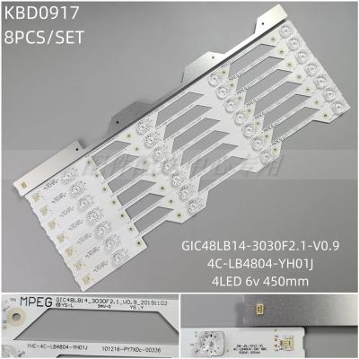 8pcs x LED Backlight Strips for L48P1S-CF L48P1-CUD 4C-LB4804-ZM1 GIC48LB14-3030F2.1 TMT-48P1-8X4-3030C-D6T