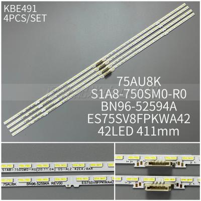 4Pcs x LED Backlight for SAM-SUNG UN75AU8000 UA75AU8000 8000FXZA LM41-01046A/C ES75SV8FPKWA42 75AU8K BN96-52594A 411mm 42-LEDs