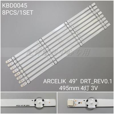 8Pcs x LED Strips for ARCELIK 49'' DRT GRUNDIG 49GUB8765 49GUB8767 49GUB8762 49VLX7730 BP 49VLX7730BP 057T49-C15 ZVA65600-AA