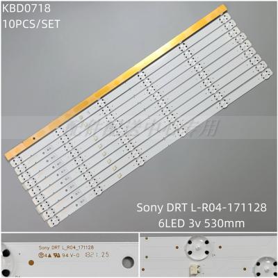 10Pcs x LED Backlight Strip for SONY KD-55XF7003 DRT L_R04_171128 KD-55XF7073 KD- 55XF7096 6LED*3V 530mm