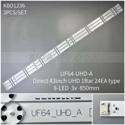 3Pcs x LED Backlight Strip for Innotek Direct 43inch UHD 24EA 43uh619v 43UH610V 43UH6030 UF64 UHD_A 43LH5700 43LH60FHD