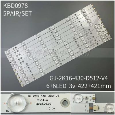 10Pcs x LED Backlight for 43PUT6101 43PUS6551 43PUS6401 43PUS6501 43PUS6101 43PUS6201 43PUH6101 LB43014 GJ-2K16-430-D512-V4