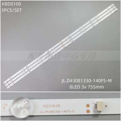 3pcs x 43 inch LED Backlight for TO-SHIBA TV 43L1600C 43L2600C 43L26CMC L43E9600 JL.D43081330-140FS-M 8-LEDs 3V 755mm