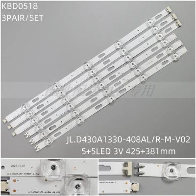 6Pcs x LED Backlight for JL.D430A1330-408AR-M 408AL UN43TU700DF 7000 8000 8200 BN96-50319A 20A LM41-00868A 67A