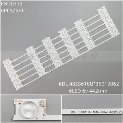 6pcs x LED Strip Bar Backlight for KONKA KDL48JT618A KDL48SS618U 35018539 35018540 9741 9862 6-LEDs 6v 442mm