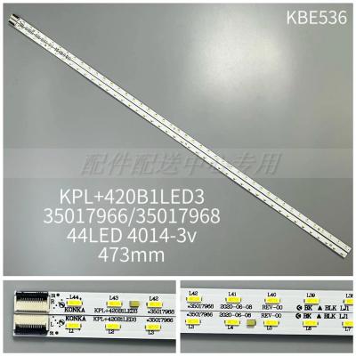 1pair x Original LED TV Backlight Strips for Konka LED42X8100PDE KPL+420B1LED3 35017968 35017966 44-LEDs 472mm Aluminum plate