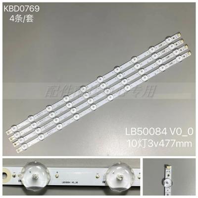 4pcs x 50 inch LED strips for 50'' TV 50PFL5703 F7 UBAU0XH LB50084 V0_00 UDULEDLXT010 10LED 476mm