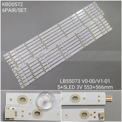 12pcs x LED Backlight Strip for 55PUS7503 55PUS6162 55PUS6262 55PUS6753 55PUS7303 55PUS6703 LB55073 TPT550U1-QVN05.U 3A6650010E