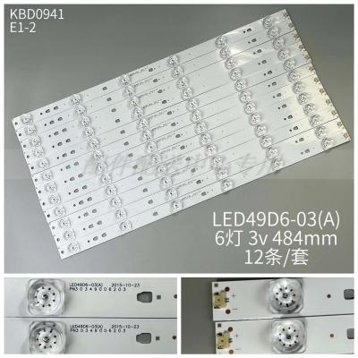 12Pcs x LED Backlight for Haier FD4951A G49Y 49U1 LS49AL72 LS49AL88A72 LE48D19S 49E5 30349006203 LED49D6-03(A)