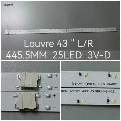 2pcs x 43 inch LED Backlight Strip for Samsung TV Louvre 43'' L/R_160919(-0.4/-1.1) w/slot 446mm 25-LEDs