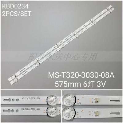 2Pcs x LED Backlight Strip for NEO 32INCH LED TV MS-T320-3030-08A MC-32A06X 32A/3210 JS-ME32M106ED.908L 6-LED 3V 585mm