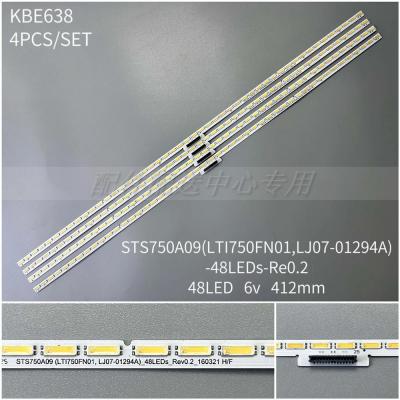 4pcs x LED Backlight Strip for 75inch TV BN96-01294A STS750A09 LTI750FN01 LJ07-01294A_48LEDs 410mm