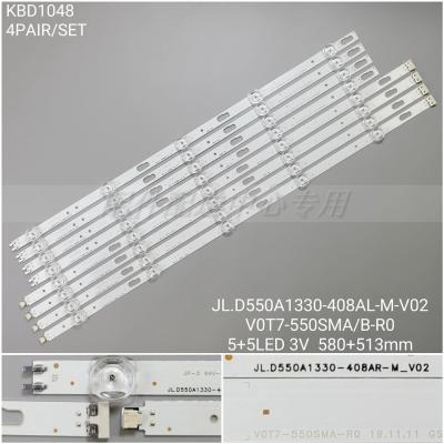 8Pcs x LED Backlight Strips for SAMSUNG JL.D550A1330-408AR-M-V02 408AL UN55TU8200 7000G 8000 UE55TU8000 7000 7100 SVC550F53