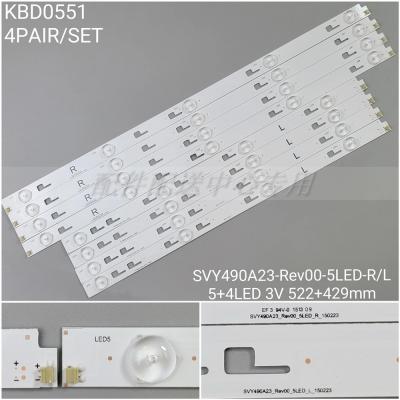 8pcs x 49'' LED Backlight for SONY KD-49X8000C SVY490A23_Rev00_5LED-L/R_150223 KD-49XD7005 LC490EQY KD-49XD7066 KD-49X8005C