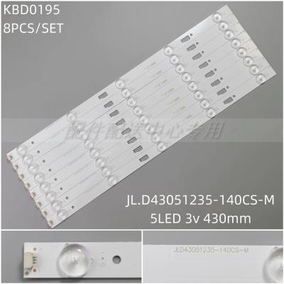 8Pcs x LED Backliht Strip for TO-SHIBA 43E10 43L1550C 43L3500C 43L35CMC LVF430LGD0 E1 V39 JL.D43051235-140CS-M 5-LEDs