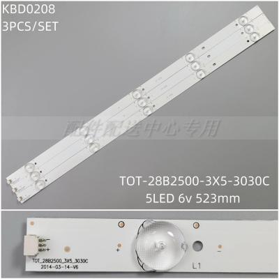 3Pcs x 28'' LED Backlight Strips for TOT-28B2500-3X5-3030C 006-P2K2103A 5-LEDs 526MM 6V