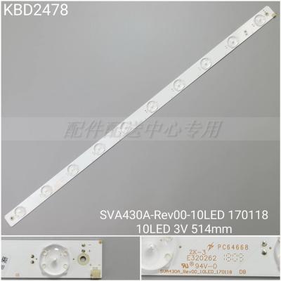 5Pcs x 43 inch LED Backlight Strips for TV SVA430A_REV00_10LED_170118 D8 PC64668 10- LEDs