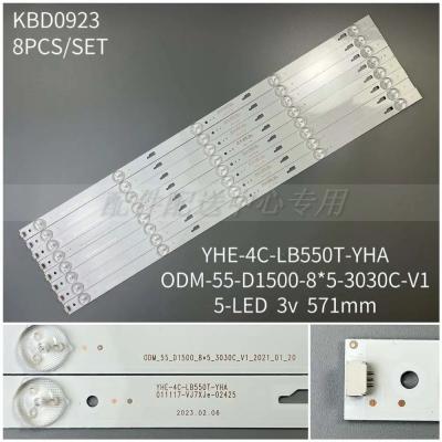 8Pcs x LED Strips for Toshiba 55L26CMC 2600C 55U36EBC 36CMC 3600C YHE-4C-LB550T-YHA LVF550CS0T LED_0DM_55_D1500