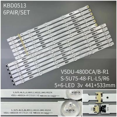 12Pcs x LED Backlight for SAMSUNG S_5U75_48_FL_R6/L5 UE48JU6000 UA48JU5900 6060 5920 6800 BN96-34793A 94A V5DU-480DCA/DCB-R1