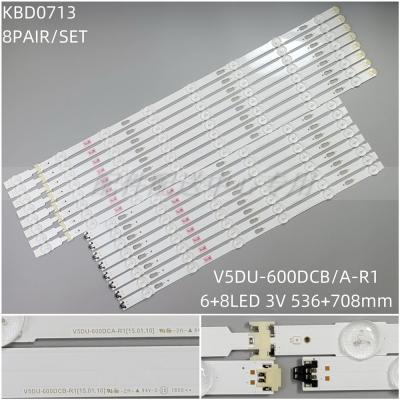 16pcs x 60 inch LED Backlight V5DU-600DCA-R1 600DCB for Samsung UE60KU6000K CY-GK060HQSV1H GJ060HGSV7H 60JU6000 UN60JU7100F