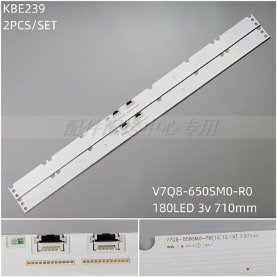 2Pcs x LED Backlight Strips for SAM-SUNG QA65Q8CAMJXXZ V7Q8-650SM0-R0 CY-XM065FLLV1H BN96-42156A 710MM 180-LED 3V