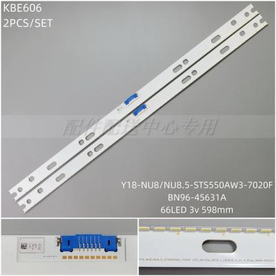 2PCS x LED Backlight Strip for Y18-NU8/NU8.5-STS550AW3-7020F BN96-45631A 66Leds 598MM 3V